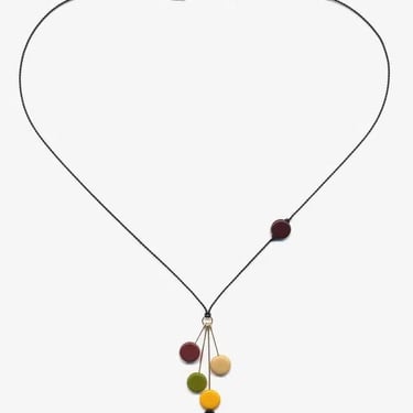 Ronni Kappos - Retro Dots on Gold Pins Necklace