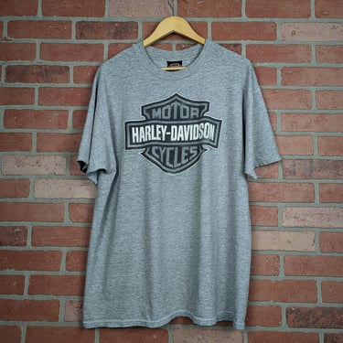 Vintage 90s Double Sided Harley Davidson Logo ORIGINAL Biker Tee - Extra Large 