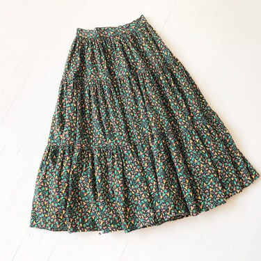 1970s Tiered Novelty Print Skirt 