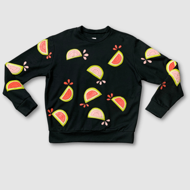 limited edition 'LEATHER WATERMELON' sweatshirt