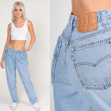 Levi's 501 Jeans 30 -- Straight Leg Button Fly 80s Mom Jeans Denim Pants High Rise Waist Levi Strauss 1980s Relaxed Vintage Medium 30 