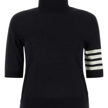 Thom Browne Women Midnight Blue Wool Blend Sweater