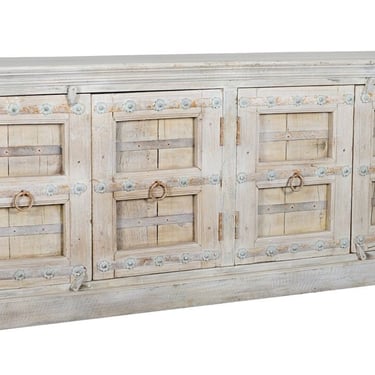 Reclaimed Wood Large Sideboard Cabinet with Vintage Ironwork from Terra Nova Furniture Los Angeles 