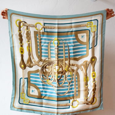 Vintage 1976 Hermes 'Coaching' Silk Scarf