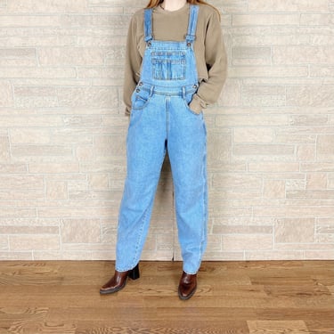 90's Vintage Denim Dungarees Overalls / Size Small 