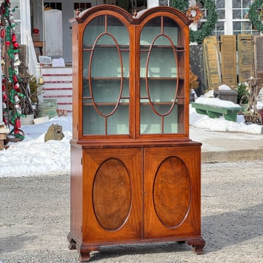 Mahogany Glass Top Cabinet by Vintage Remedy