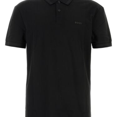 Boss Men Black Piquet Polo Shirt