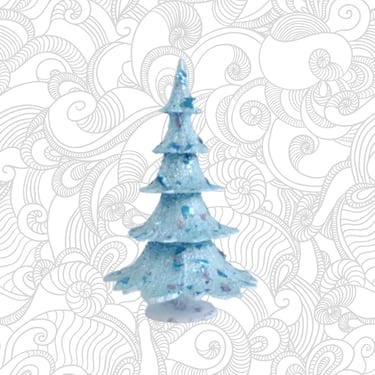 Light Blue Easter Tree, Up-Cycled Vintage Ges Plastic Tree 