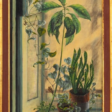 Charles Blum Windowsill Garden Oil on Panel