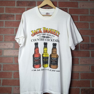 Vintage 90s Jack Daniels Country Cocktails ORIGINAL Promo Tee - Extra Large 