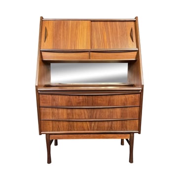 Vintage Danish Mid Century Modern Teak Secretay Desk 