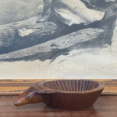 Free Shipping Within Continental US - Decorative Brown Bull Bowl 