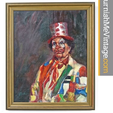 Vintage Clown Portrait by Shea 