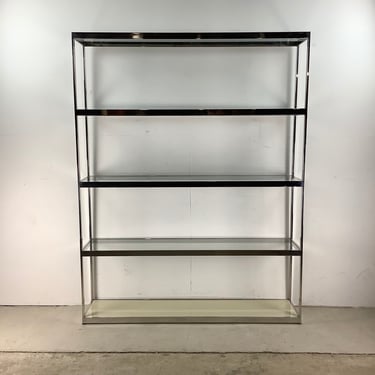 Mid-Century Chrome Etagere With Five Shelves 