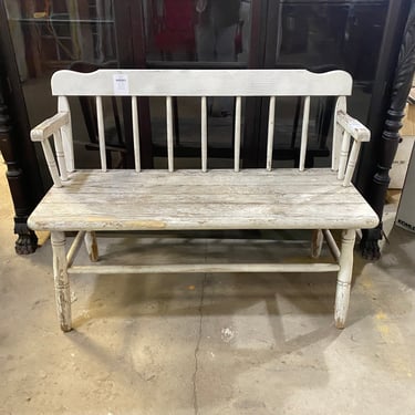 White Wooden Seating Bench