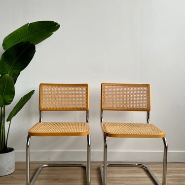 Pair of Vintage Mid Century Cesca Style Chairs