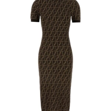 Fendi Woman Embroidered Cotton Dress