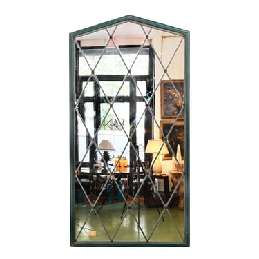 Charming Vintage Green Framed Mirror