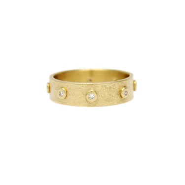 Classic Wide Band with Spaced Diamonds - 6mm