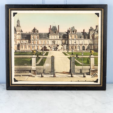 Framed Fontainebleau Handtinted Photograph