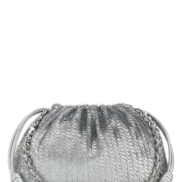 Loewe Women Silver Nappa Leather Flamenco Purse Clutch