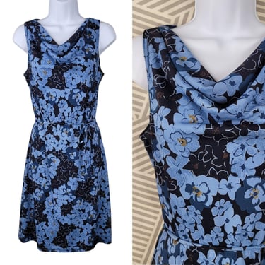 Vintage 90s Party Slip Dress Medium Grunge alt Stretch Cottagecore Alt Blue 