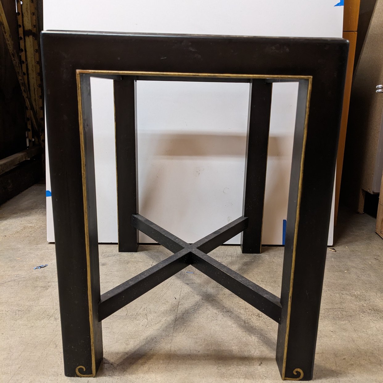 Black and Gold Table Base 21.5 x 20 x 15.75 | Earthwise Architectual ...
