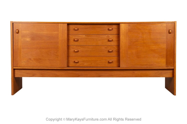 Mid-Century Teak Danish Modern Credenza Sideboard 