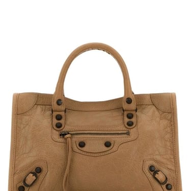 Balenciaga Women Camel Leather Small Le City Handbag