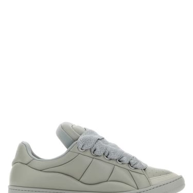 Lanvin Man Grey Leather Curb Xl Sneakers