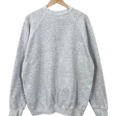 Vintage 80's Blank Gray Tri Blend Raglan Sweatshirt Fits L