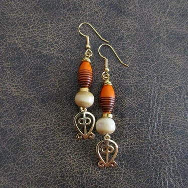 Adinkra symbol earrings, Odo Nera Fie Kwan, power of love 