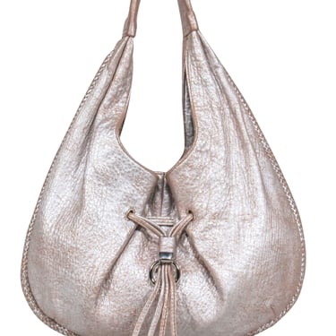 Cole Haan - Beige Metallic Leather Shoulder Bag