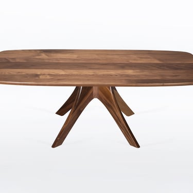 Rectangular Coffee Table, Midcentury Modern In Solid Walnut 