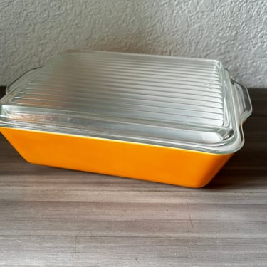 Vintage Pyrex Vintage Pyrex Orange Citrus Refrigerator Dish w/ Lid Pyrex 0503 1.5 QT 