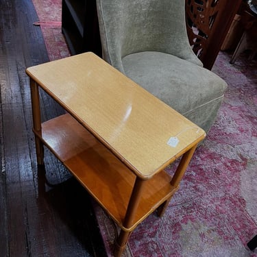 Bamboo side table. Perfect for a small space! 24.5” x 12.5” x 21.5” 