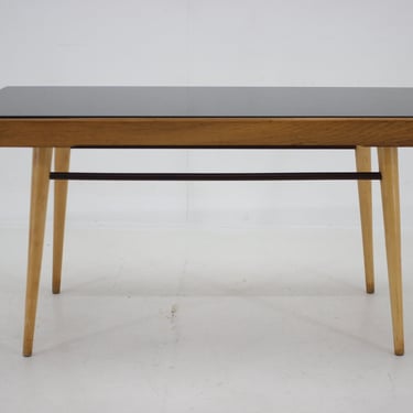 1960s Coffee Table With Opaxit Glass, Czechoslovakia 