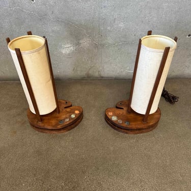 Pair Of Mid Century Painters Palette Table Lamps