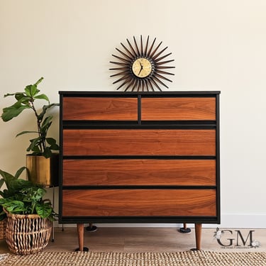 Refinished Dixie Mid-century Modern Highboy ***please read ENTIRE listing prior to purchasing SHIPPING is NOT free 