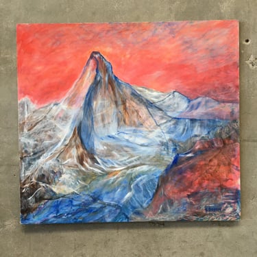 Original Acrylic On Canvas L Bojilov Titled Matterhorn