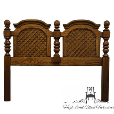 DIXIE FURNITURE Solid Pecan Spanish Mediterranean Style Queen Size Lattice Panel Headboard 500-116 