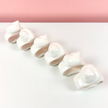 Set of 6 Shell Shaped Napkin Rings (2 Sets Available) 