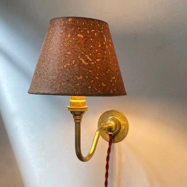 Plug in wall sconce • The Matilda Sconce • Vintage English Brass Sconce 