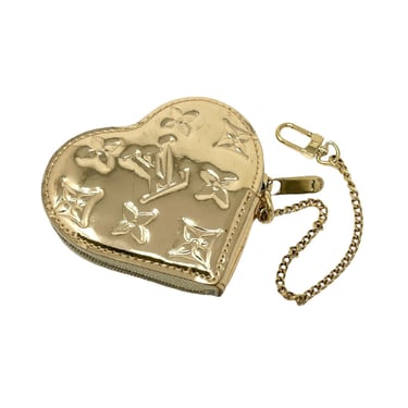 Louis Vuitton Gold Miroir Heart Pouch