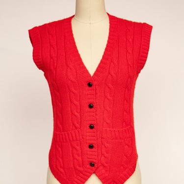 1970s Wool Knit Top Sweater Vest S 