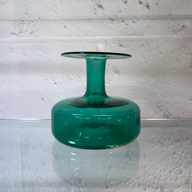 Teal Glass Murano Vase
