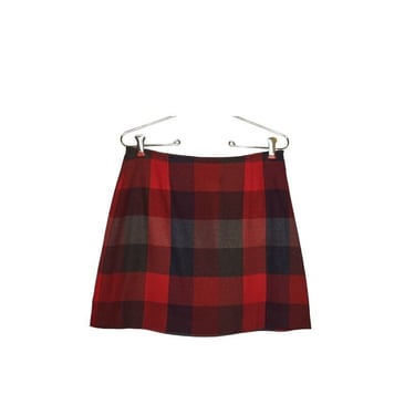 1990s Vintage Buffalo Plaid Skirt, The Limited America Wool Blend Mini, Made in Italy, Y2K Preppy Academia School Girl, Vintage Clothing 