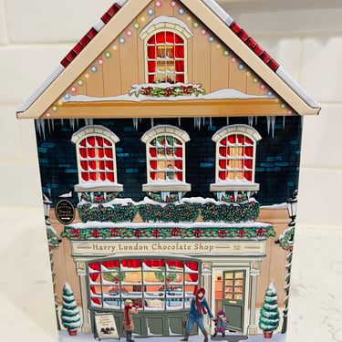 Harry London Chocolate Shop Embossed Tin House. by LeChalet
