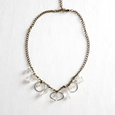 vintage necklace with glass charms 