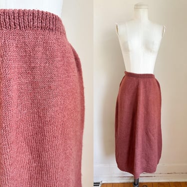 Vintage Brown Sweater Pencil Skirt / S 